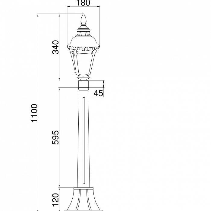 Уличный светильник Outdoor O028FL-01BZ